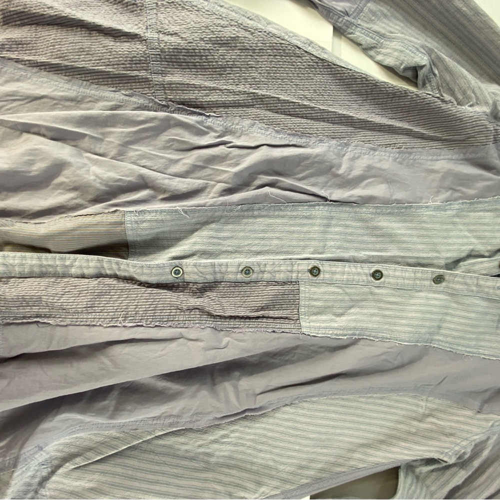 Free People We The Free Remade Dress Shirt Blue Lavender Small NWOT - Picture 14 of 16